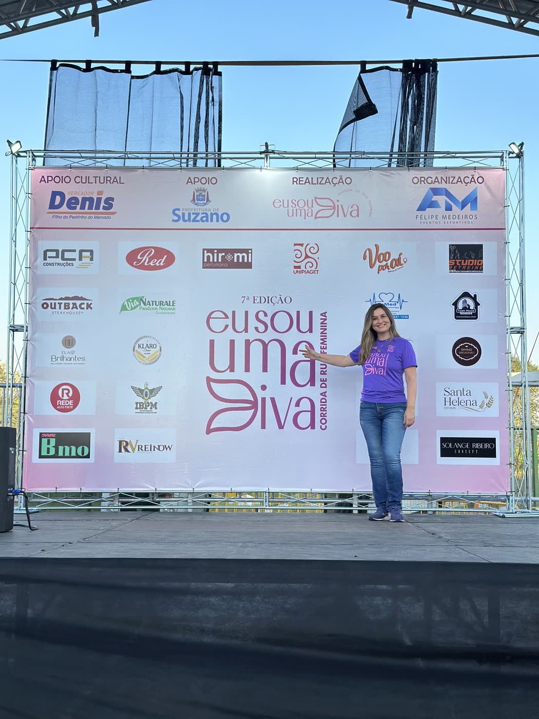 Participantes durante a corrida